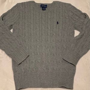 RL kid sweater color grey size 7